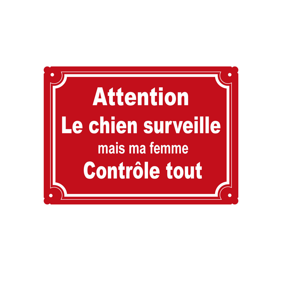 plaque de rue humoristique