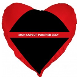 Coussin Saint valentin pompier