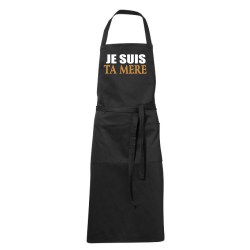 Tablier noir Cuisinier Je suis ta mère