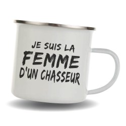 Mug inox emaillé pour chasseurs