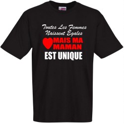 T-shirt noir fete des mères