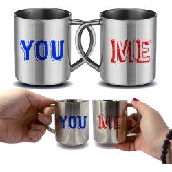 Mug fête des pères inox cadeau saint valentin en inox