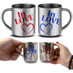 Mug fête des pères inox cadeau saint valentin en inox