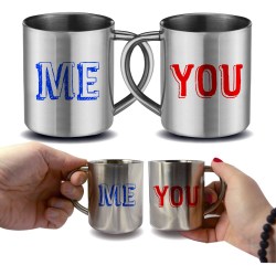 Mug fête des pères inox cadeau saint valentin en inox