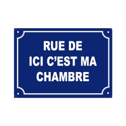 plaque de rue humoristique