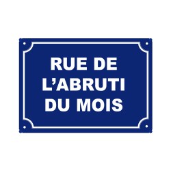 plaque de rue humoristique