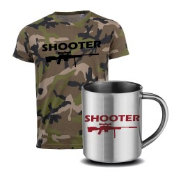 ensemble camouflage tee shirt et mug inox