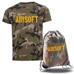 ensemble camouflage tee shirt et sac a dos