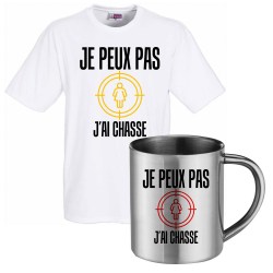 lot cadeau tee shirt et mug Chasse