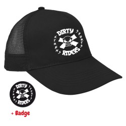 casquette et badge dirty riders