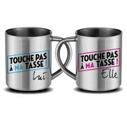 Mug fête des pères inox cadeau saint valentin en inox