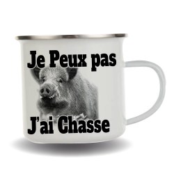 Mug inox emaillé pour chasseurs