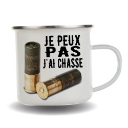 Mug inox emaillé pour chasseurs