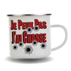 Mug inox emaillé pour chasseurs