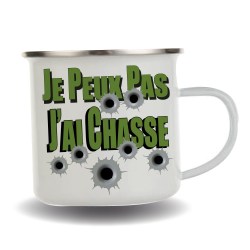 Mug inox emaillé pour chasseurs