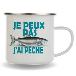 Mug inox emaillé pour Pêcheurs