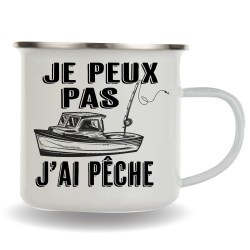 Mug inox emaillé pour Pêcheurs