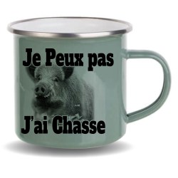 Mug inox emaillé pour chasseurs