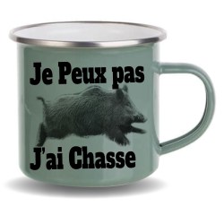 Mug inox emaillé pour chasseurs