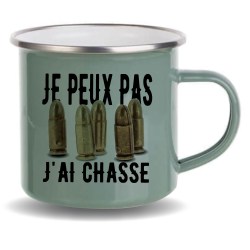 Mug inox emaillé pour chasseurs