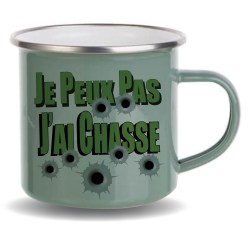 Mug inox emaillé pour chasseurs