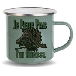 Mug inox emaillé pour chasseurs