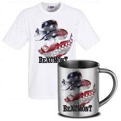 Ensemble Tee shirt mixte et mug inox Didier Beaumont