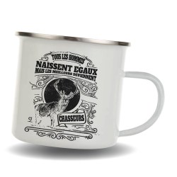 Mug inox emaillé pour chasseurs