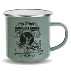 Mug inox emaillé pour chasseurs