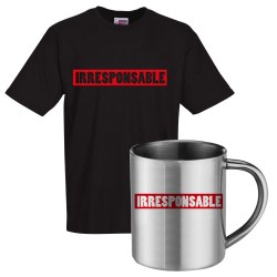 lot cadeau tee shirt et mug inox