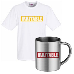 lot cadeau tee shirt et mug inox