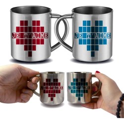 Mug fête des pères inox cadeau saint valentin en inox