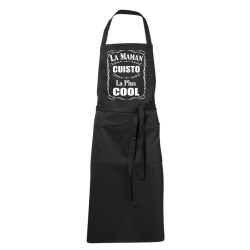 Tablier noir Cuisinier La maman cuisto la plus cool