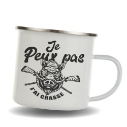 Mug inox emaillé pour chasseurs