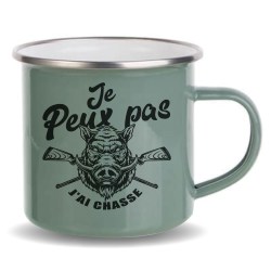 Mug inox emaillé pour chasseurs