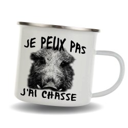 Mug inox emaillé pour chasseurs