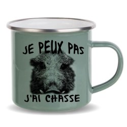 Mug inox emaillé pour chasseurs