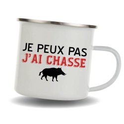 Mug inox emaillé pour chasseurs