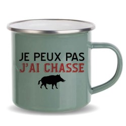 Mug inox emaillé pour chasseurs