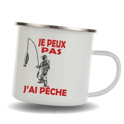 Mug inox emaillé pour Pêcheurs