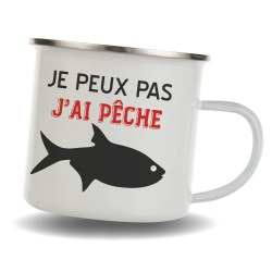 Mug inox emaillé pour Pêcheurs