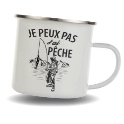 Mug inox emaillé pour Pêcheurs