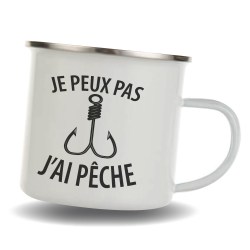 Mug inox emaillé pour Pêcheurs