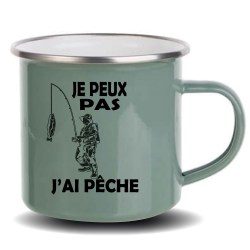 Mug inox emaillé pour Pêcheurs