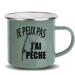 Mug inox emaillé pour Pêcheurs