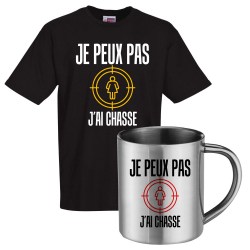 lot cadeau tee shirt et mug Chasse