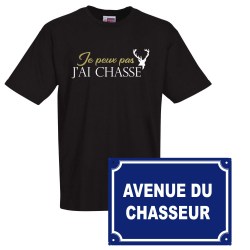 lot cadeau tee shirt plaque de rue