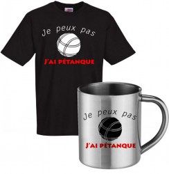 lot cadeau tee shirt et mug inox