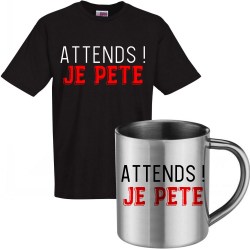 lot cadeau tee shirt et mug inox