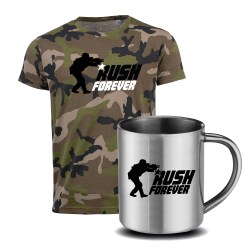 ensemble camouflage tee shirt et Mug inox